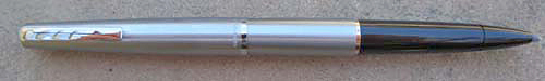 Lady Sheaffer UNKNOWN #, FELT TIP, Made in USA. Brushed stainless finish, gold plated clip. NEVER INKED, new old stock.